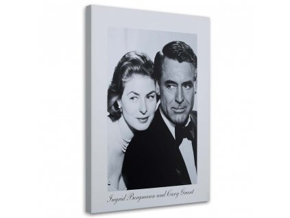 Obraz na plátně Ingrid Bergmann a Cary Grant