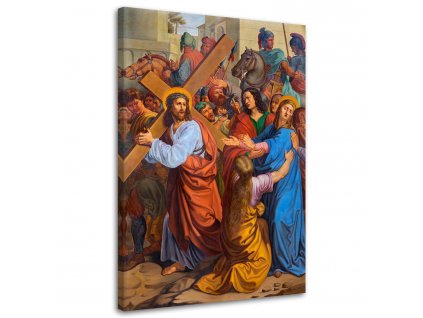 Obraz na plátně Ježíš se setkává se svou matkou křížová cesta vídeň