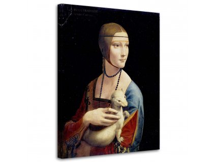 Obraz na plátně Dáma s hranostajem - Leonardo da Vinci, reprodukce