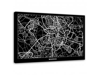 Obraz na plátně Plán města Madrid