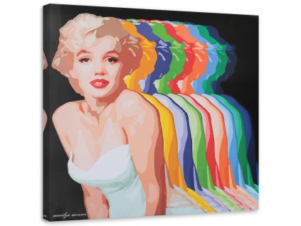 Obraz na plátně Marilyn Monroe s barevnými stíny