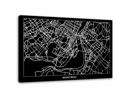 Obraz na plátně Plán města Montreal