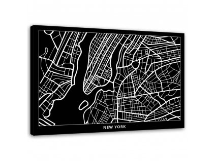 Obraz na plátně Plán města New York