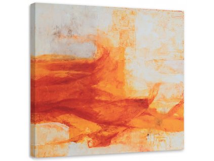 Obraz na plátně Oranžový akvarelový vzor