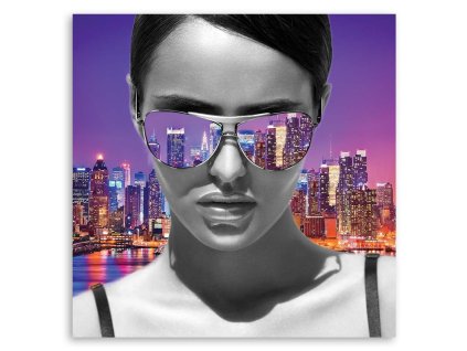 Obraz na plátně Pop art žena v New Yorku