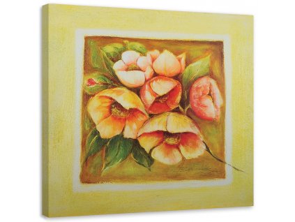 Obraz na plátně Šest růžových květů
