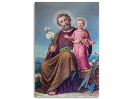 Obraz na plátně Svatý Josef s Ježíškem, Roznav