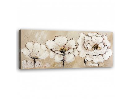 Obraz na plátně Tři bílé květy