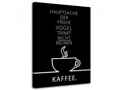 Obraz na plátně Typografie káva