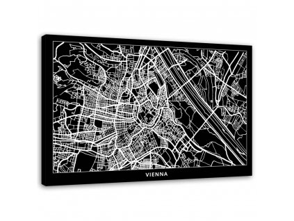 Obraz na plátně Plán města Vídeň