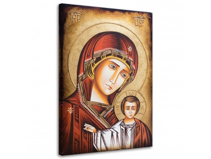 Obraz na plátně Panna Marie s dítětem, byzantská ikona, Segovia
