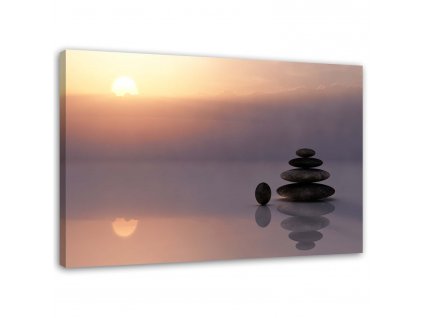 Obraz na plátně Zenové kameny u moře