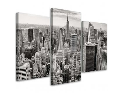 Obraz na plátně Pohled na Manhattan - 3 dílný