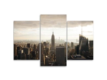 Obraz na plátně Panorama New Yorku - 3 dílný