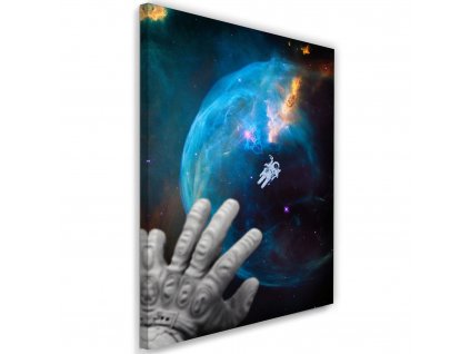 Obraz na plátně Astronautova ruka směrem k propasti - Gab Fernando