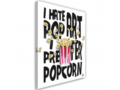 Obraz na plátně Titulek a rozsypaný popcorn - Rubiant