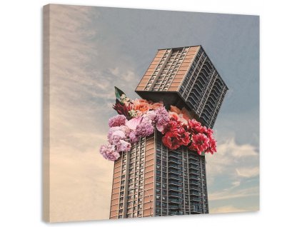 Obraz na plátně Květiny v mrakodrapu - Zehem Chong