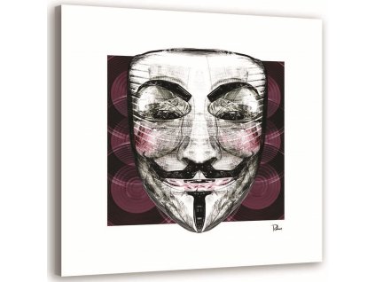 Obraz na plátně Maska Guye Fawkese - Rubiant