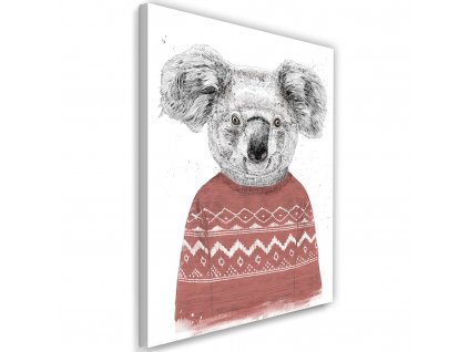 Obraz na plátně Medvěd koala ve vánočním svetru - Rykker