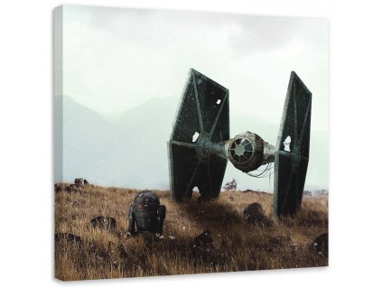 Obraz na plátně Star Wars, droid a vesmírná loď - Zehem Chong