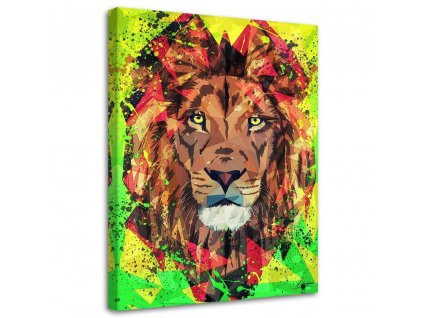 Obraz na plátně Lev jako ručně malovaný - Cantu