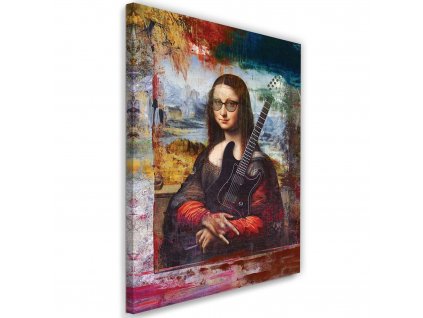 Obraz na plátně Mona Lisa s kytarou - Jose Luis Guerrero