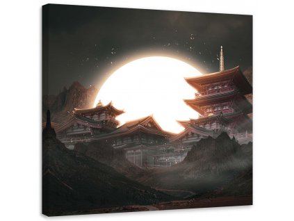 Obraz na plátně Měsíc nad Čínou - Zehem Chong