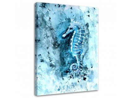Obraz na plátně Mořský koník natřený na modro - Marta Horodniczy