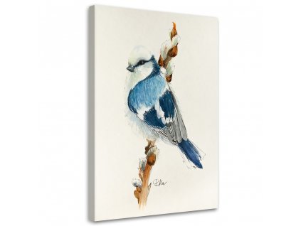 Obraz na plátně Malý modrý pták - Dorota Martyńska