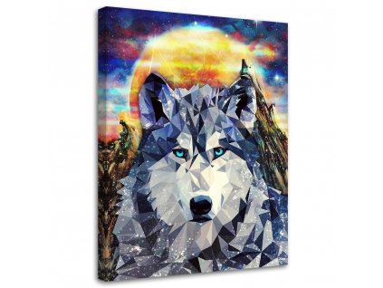 Obraz na plátně Vlk jako ručně malovaný - Cantu