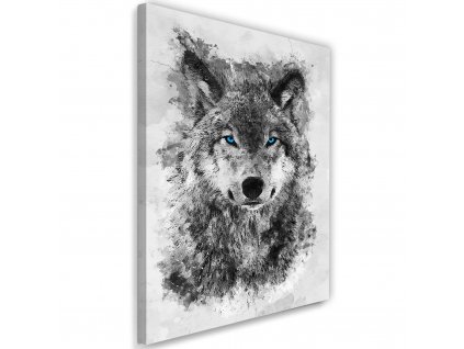 Obraz na plátně Vlk s modrýma očima - SyanArt