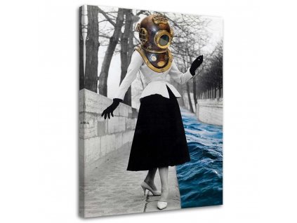 Obraz Žena s potápěčskou helmou - Lili Chartrand