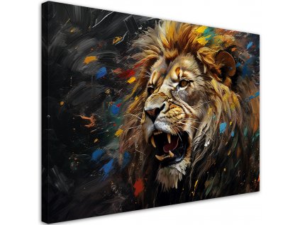 Obraz na plátně Lev na lovu