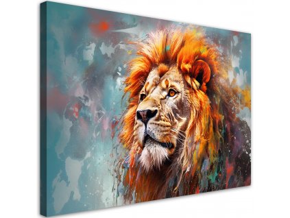 Obraz na plátně Pozorný lev