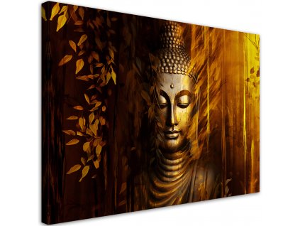 Obraz na plátně Skrytý zlatý Budha