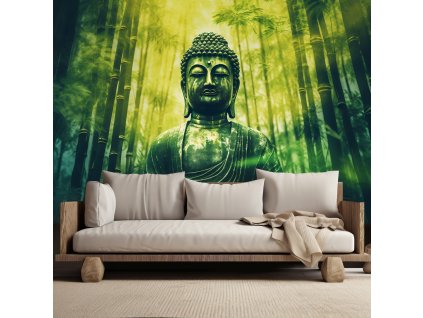 Fototapeta Budha v bambusovém lese