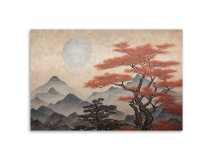 Obraz na plátně Japonská horská krajina
