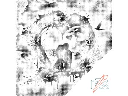 Tečkování Romantika v srdci