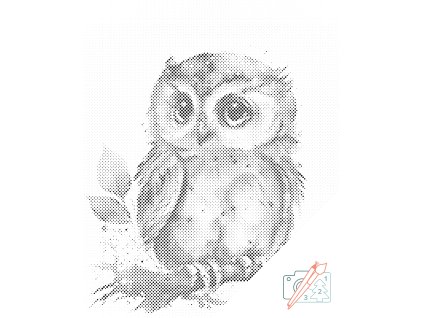 Tečkování Sova s velkýma očky