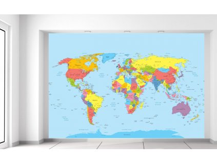 Fototapeta Velká mapa světa