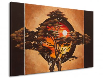 Ručně malovaný obraz Sférický strom 120x80cm (Velikost 70 x 100 cm)