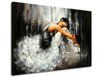 Ručně malovaný obraz Spící baletka (Velikost 70 x 100 cm)