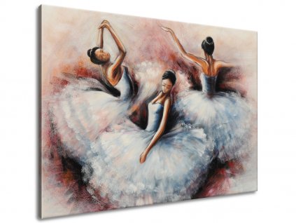 Ručně malovaný obraz Nádherné baletky (Velikost 70 x 100 cm)