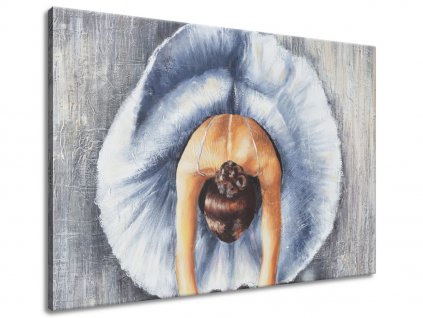 Ručně malovaný obraz Baletka v modrém 70x100cm 100% ručně malovaný