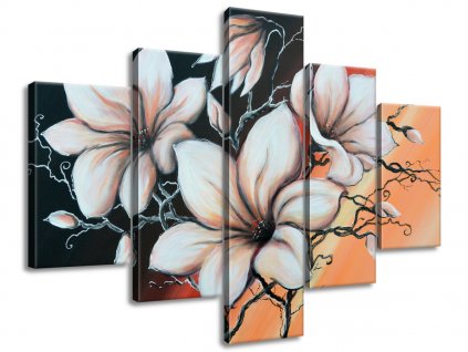 Ručně malovaný obraz Magnolie při západu 100x70cm 100% ručně malovaný
