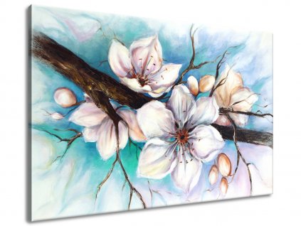 Ručně malovaný obraz Pupeny višně (Velikost 115 x 85 cm)