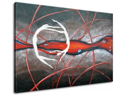 Ručně malovaný obraz Tajemný tanec postav 70x100cm 100% ručně malovaný