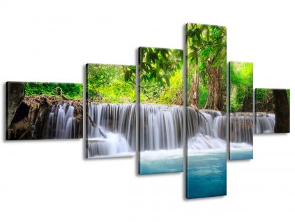 Obraz na plátně Čirý vodopád v džungli 180x100cm (Velikost 180 x 100 cm)