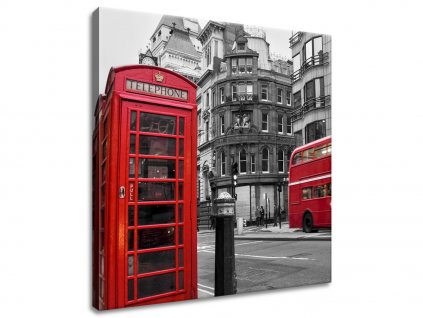 Obraz na plátně Telefonní budka v Londýně UK (Velikost 40 x 30 cm)