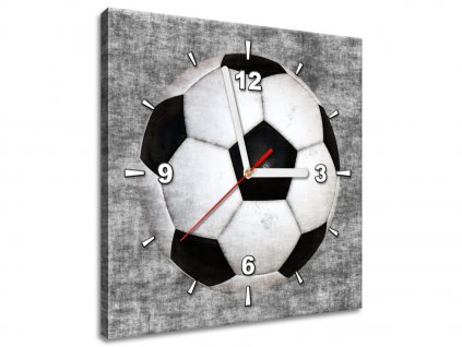 Obraz s hodinami Fotbalový míč (Velikost 30 x 30 cm)